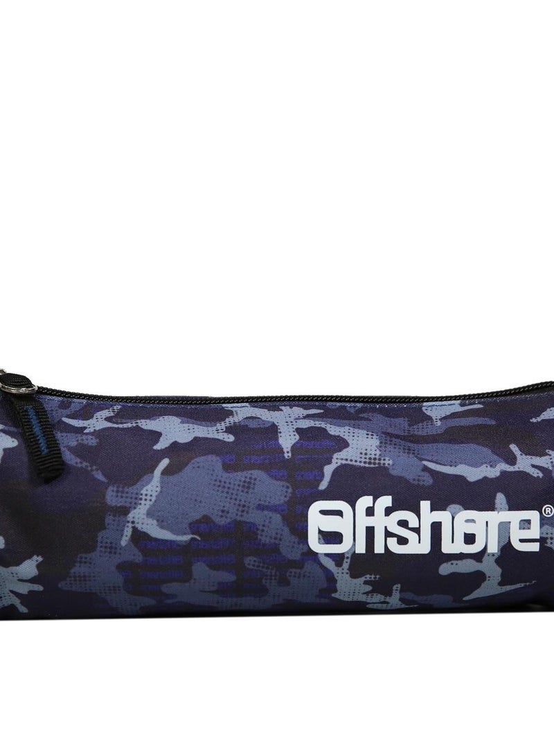 BAGTROTTER Trousse scolaire ronde Offshore Bleue Camouflage Bleu - Kiabi