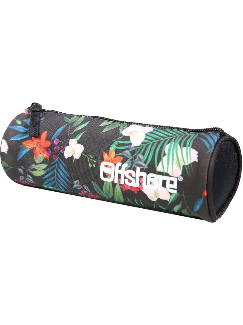 BAGTROTTER Trousse scolaire ronde Offshore Noire Fleurs Noir - Kiabi