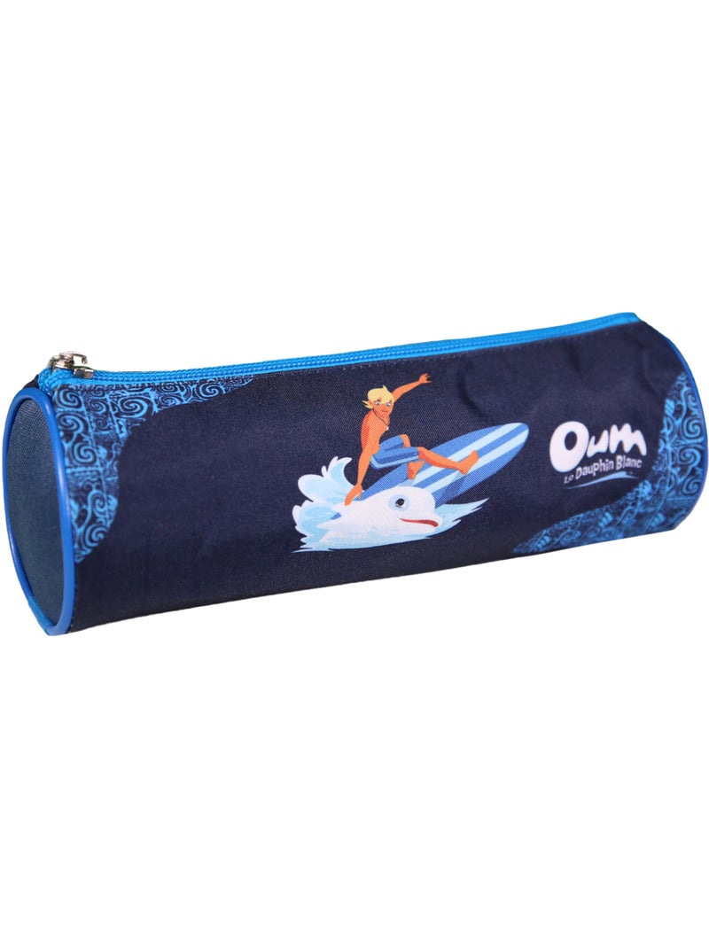 BAGTROTTER Trousse scolaire ronde Oum Le Dauphin Bleu Bleu - Kiabi