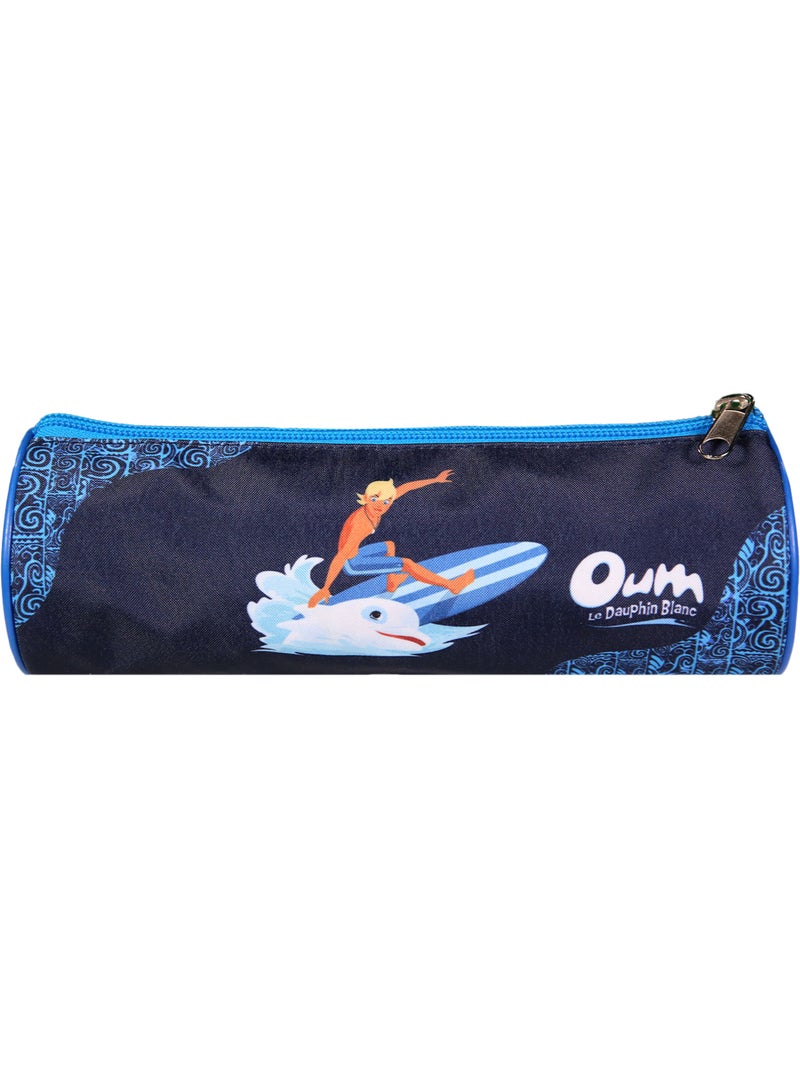BAGTROTTER Trousse scolaire ronde Oum Le Dauphin Bleu Bleu - Kiabi