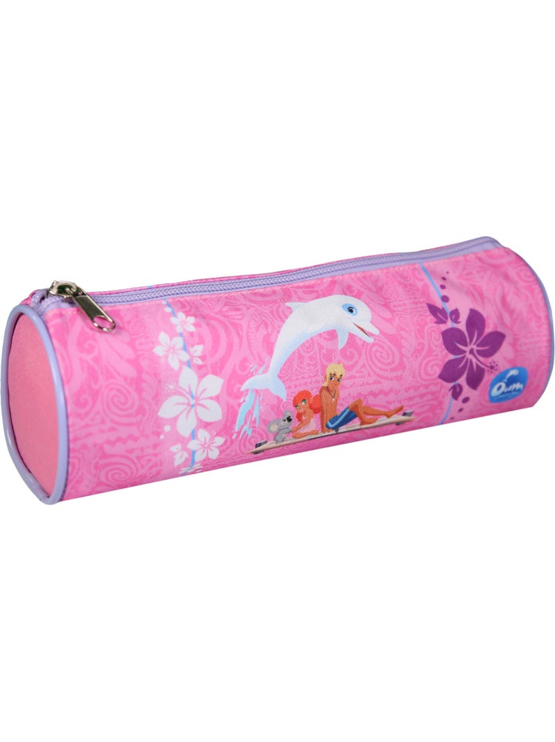 BAGTROTTER Trousse scolaire ronde Oum Le Dauphin Rose Rose - Kiabi