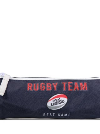 BAGTROTTER Trousse scolaire ronde Phileas Bleu Rugby