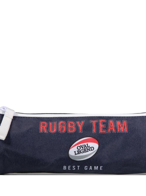 BAGTROTTER Trousse scolaire ronde Phileas Bleu Rugby - Kiabi