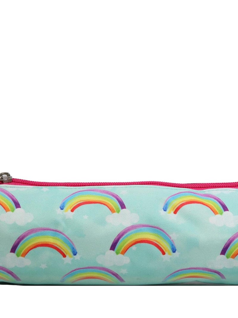 BAGTROTTER Trousse scolaire ronde Phileas Bleue Arc en Ciel Bleu - Kiabi