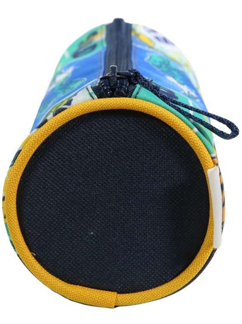 BAGTROTTER Trousse scolaire ronde Phileas Bleue Dinosaure - Kiabi