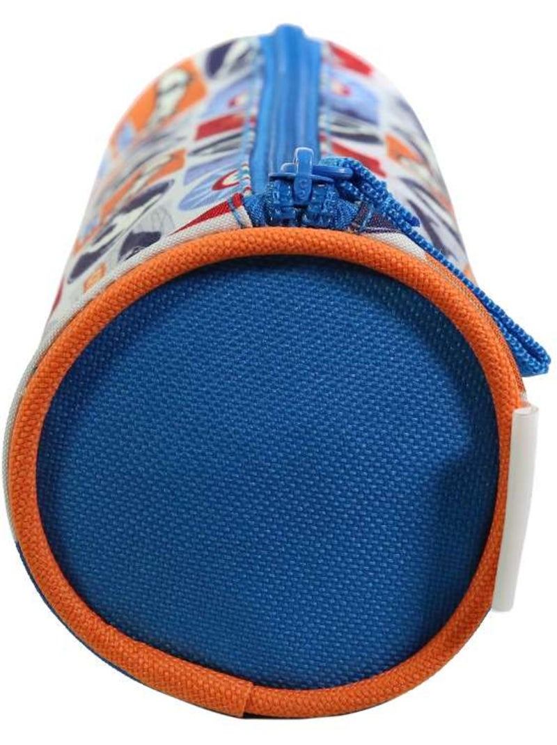 BAGTROTTER Trousse scolaire ronde Phileas Bleue Skate Bleu - Kiabi