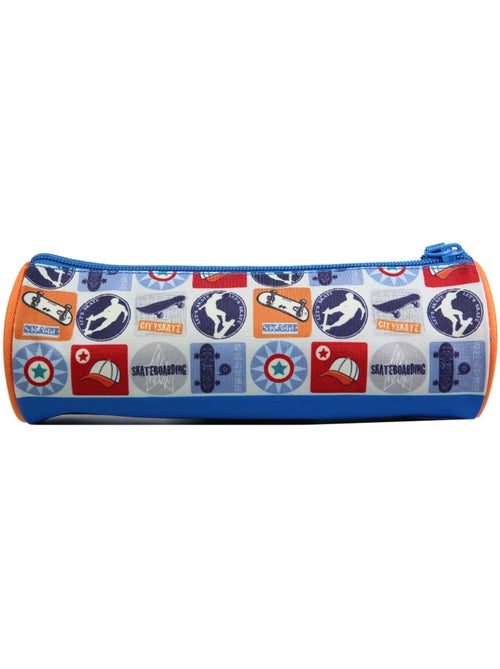 BAGTROTTER Trousse scolaire ronde Phileas Bleue Skate - Kiabi