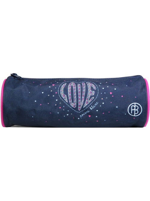 BAGTROTTER Trousse scolaire ronde Poivre Blanc Bleue Amour - Kiabi BAGTROTTER Trousse scolaire ronde Poivre Blanc Bleue Amour - Kiabi