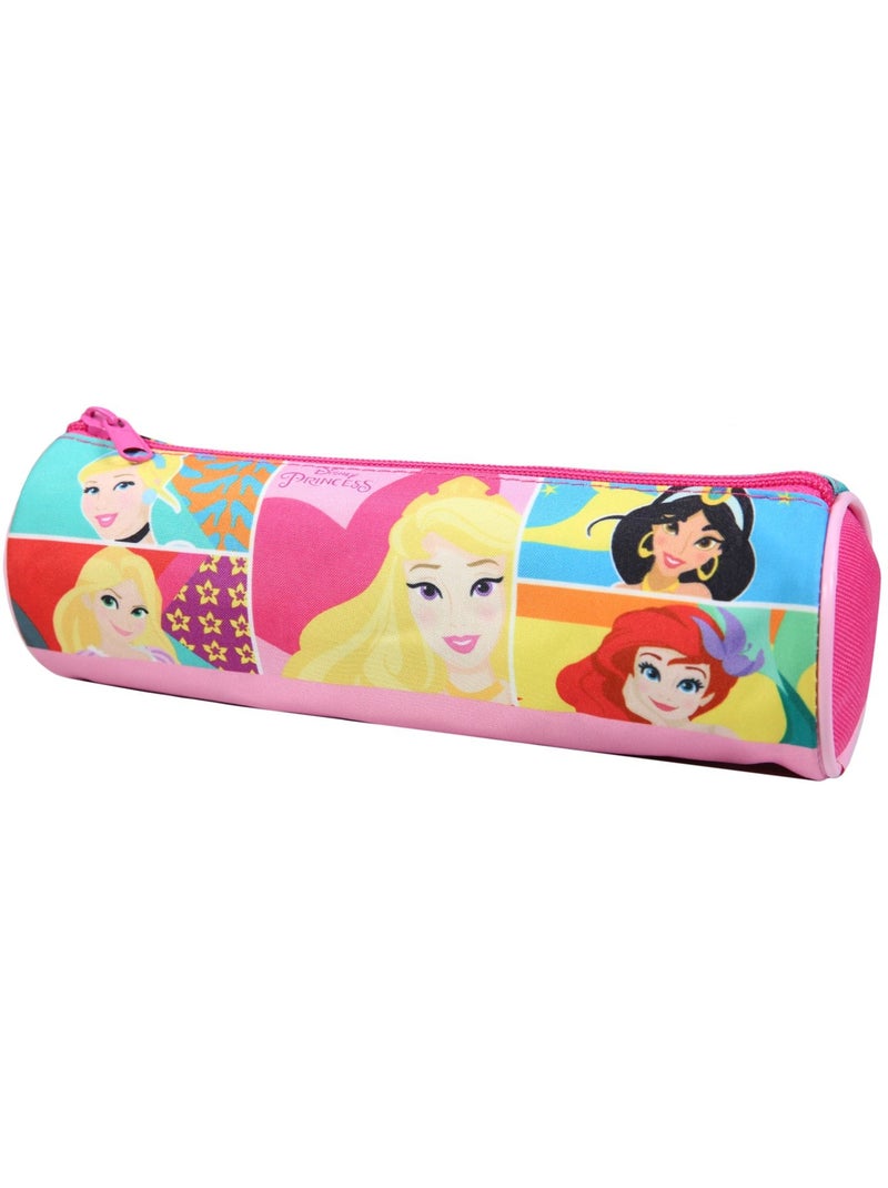 BAGTROTTER Trousse scolaire ronde Princesses Rose Rose - Kiabi