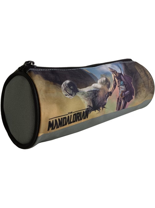 BAGTROTTER Trousse scolaire ronde Star Wars / The Mandalorian Grise - Kiabi