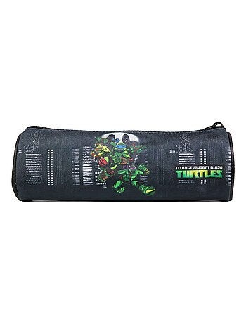 BAGTROTTER Trousse scolaire ronde Tortues Ninja Noire