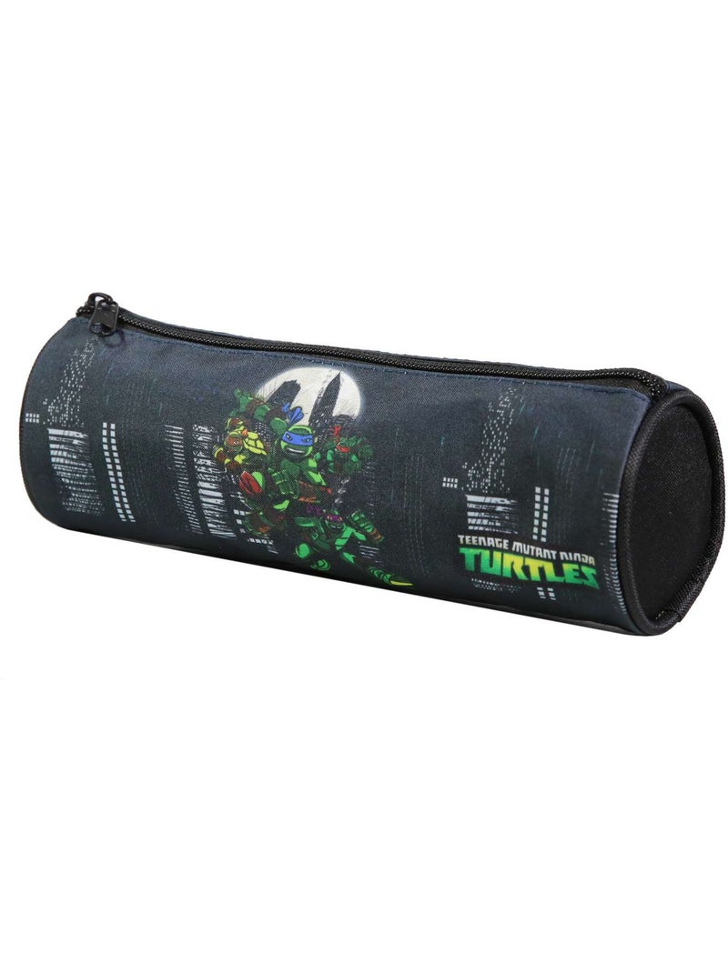 BAGTROTTER Trousse scolaire ronde Tortues Ninja Noire Noir - Kiabi