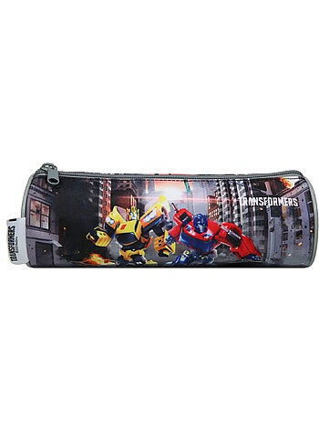 BAGTROTTER Trousse scolaire ronde Transformers Grise