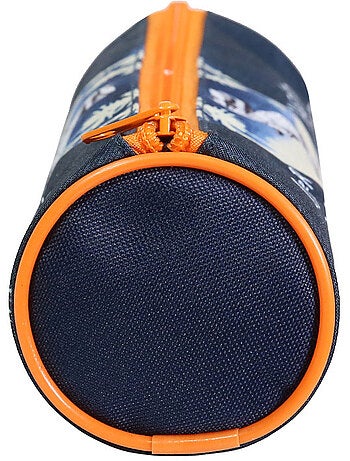 BAGTROTTER Trousse scolaire ronde Vorax Bleue Dinosaure Surf
