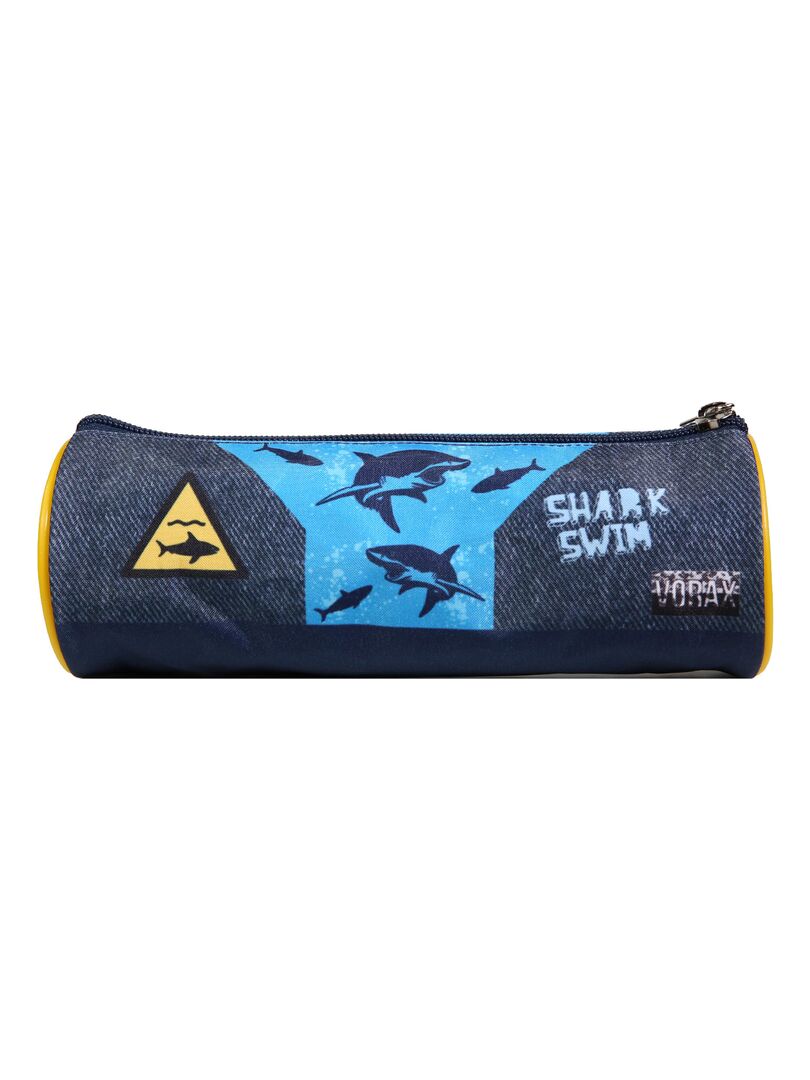BAGTROTTER Trousse scolaire ronde Vorax Bleue Requins Bleu - Kiabi
