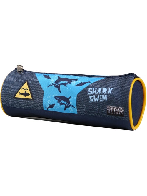 BAGTROTTER Trousse scolaire ronde Vorax Bleue Requins - Kiabi