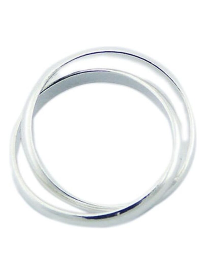 Bague 2 anneaux entrelacés, Bijoucolor - Argent - - 35.90