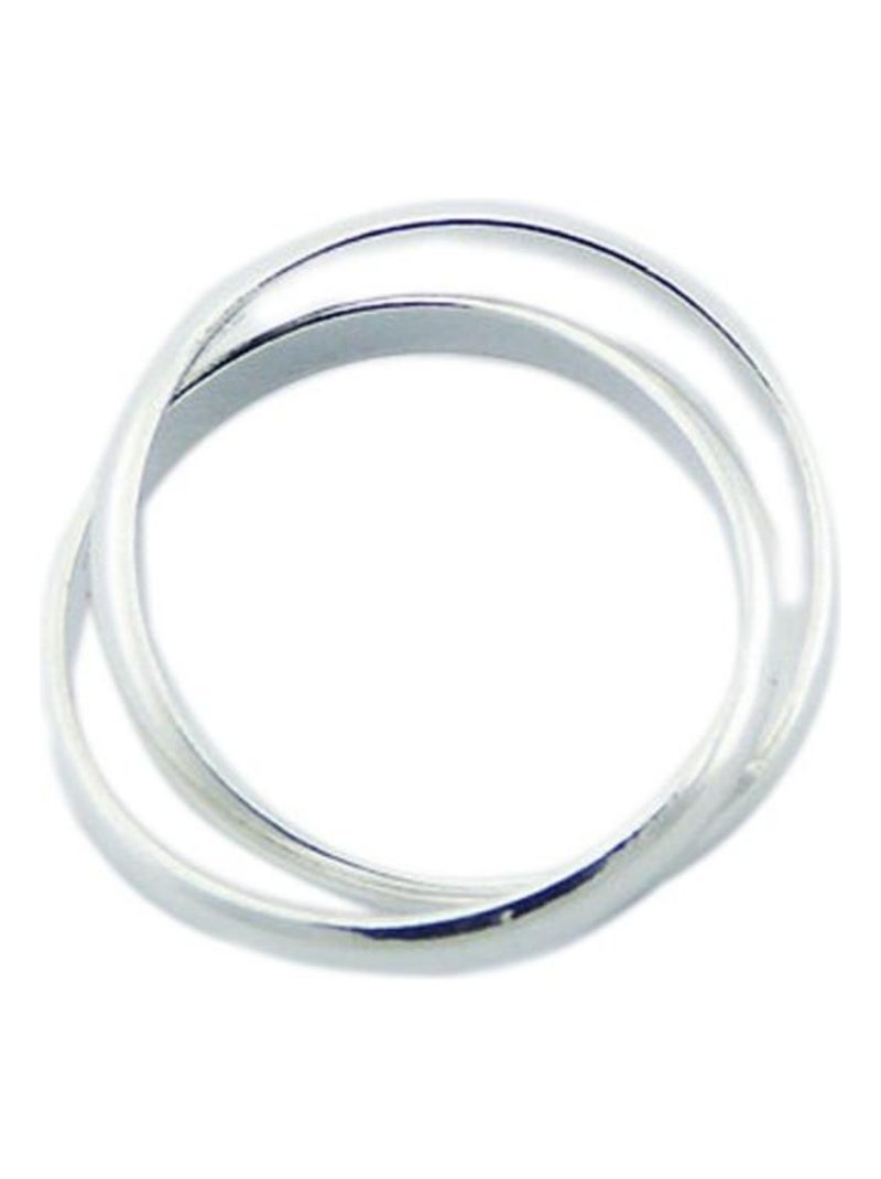 Bague 2 anneaux entrelacés, Bijoucolor Argent - Kiabi