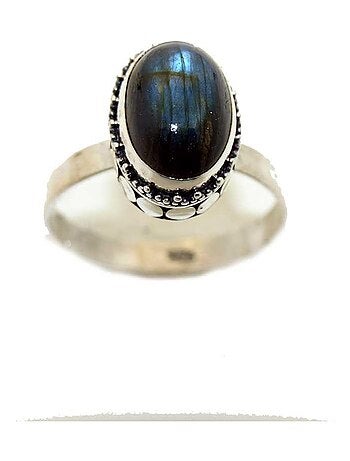 Bague argent et labradorite, Bijoucolor