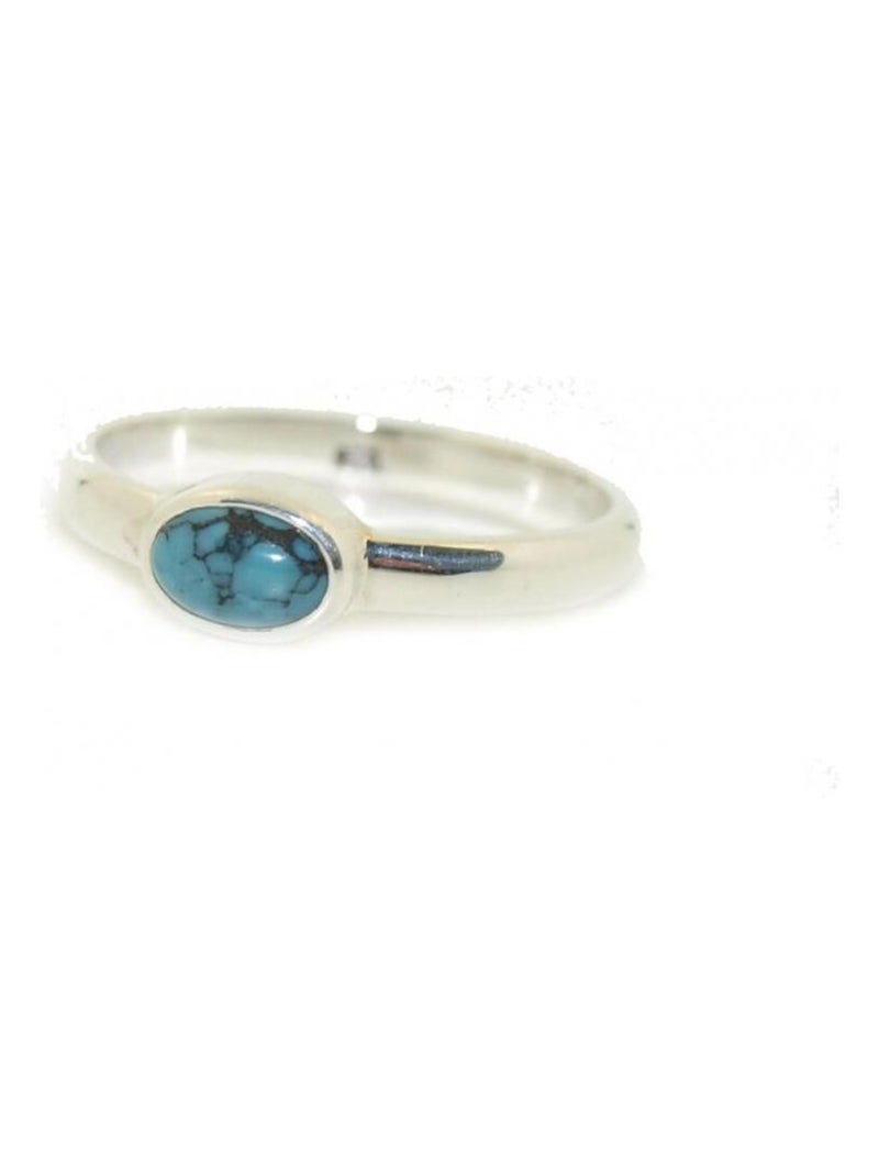 Bague argent et turquoise Gris - Kiabi