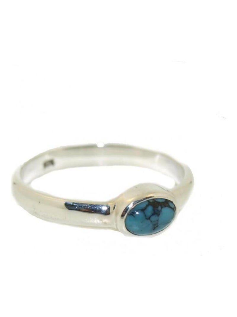 Bague argent et turquoise Gris - Kiabi