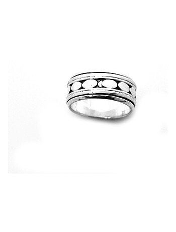 Bague argent mixte anti-stress