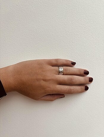 Bague argent mixte anti-stress