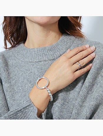 Bague argentée Luxenter - Rai Taille réglable