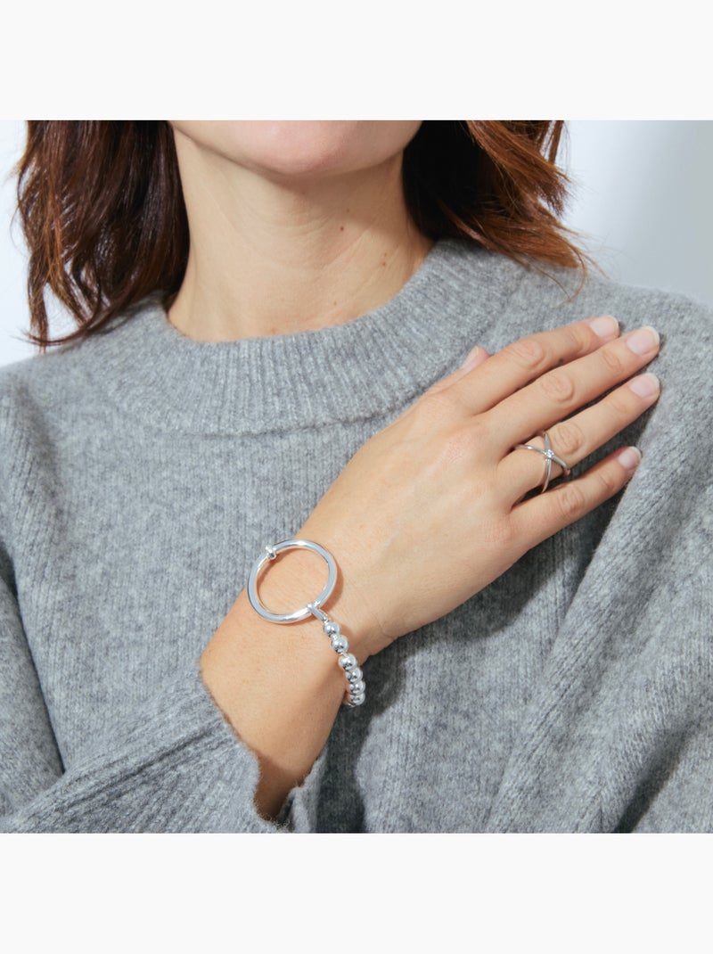 Bague argentée Luxenter - Rai Taille réglable Gris - Kiabi