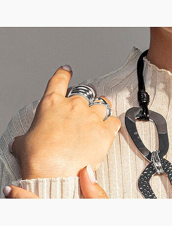 Bague argentée Luxenter - Ulayu Taille réglable