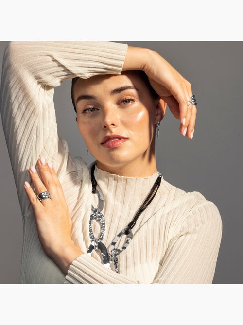 Bague argentée Luxenter - Ulayu Taille réglable - Kiabi