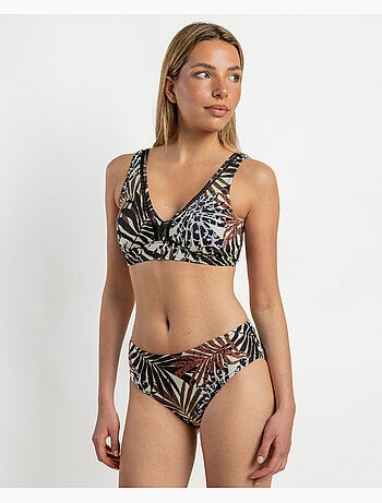 Bague bikini ADMAS pour femme, motif ethnique multicolore à feuilles