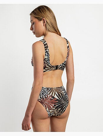 Bague bikini ADMAS pour femme, motif ethnique multicolore à feuilles