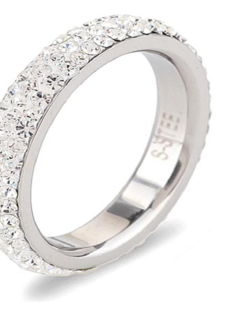 Bague Caroline - Argenté et Cristal Argent - Kiabi