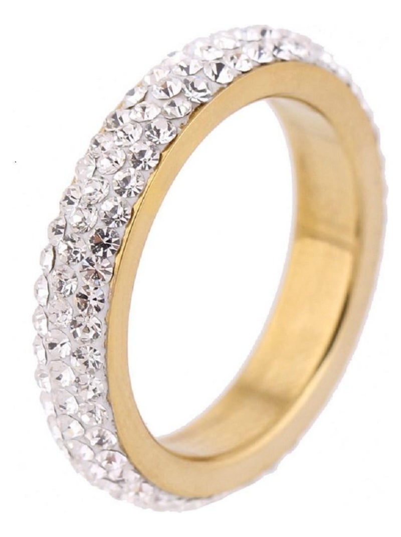 Bague Caroline - Doré et Cristal Doré/or - Kiabi
