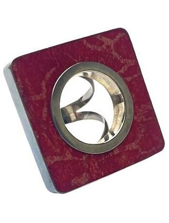 Bague carrée en argent et gorgone, Bijoucolor