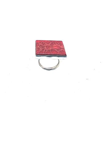 Bague carrée en argent et gorgone, Bijoucolor