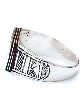 Bague chevalière touareg en argent massif
