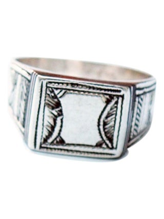 Bague chevalière touareg en argent massif