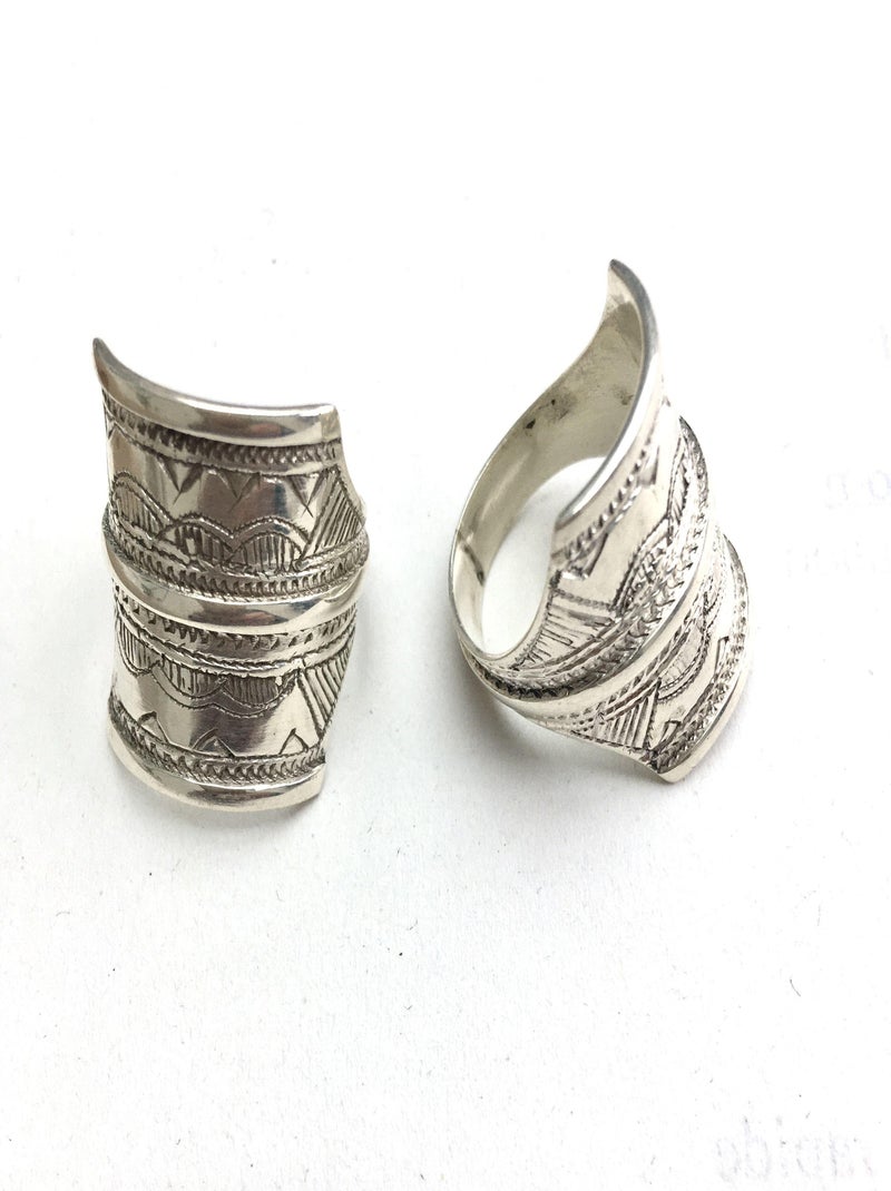 Bague Chevalière touareg mixte fait main Argenté - Kiabi