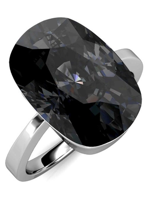 Bague Classic - Argenté et Noir - Kiabi
