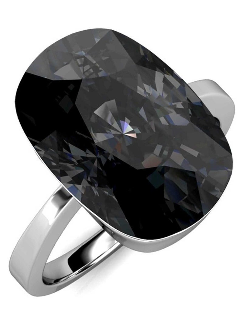 Bague Classic - Argenté et Noir Noir Argenté - Kiabi
