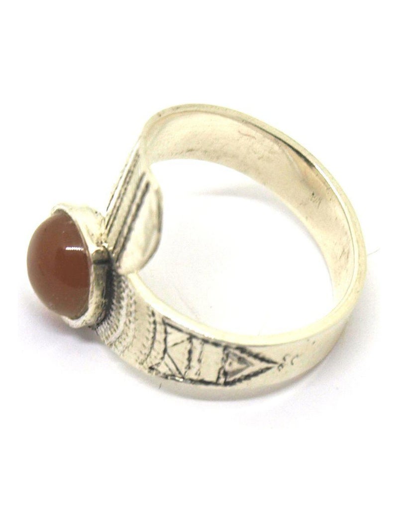 Bague croisée cornaline rouge fait main Bleu - Kiabi