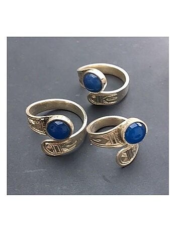 Bague croisée Touareg argent et cornaline, Bijoucolor