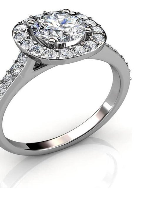 Bague Cushy - Argenté et Cristal - Kiabi