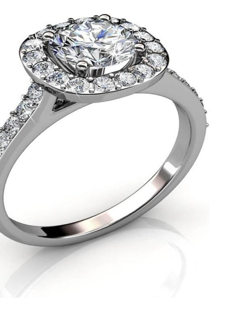 Bague Cushy - Argenté et Cristal Argent - Kiabi