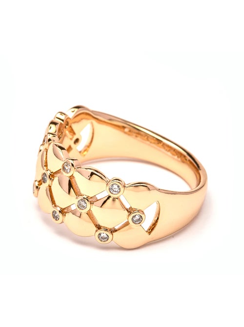 Bague de luxe et plaqué or 18k finition zircone brillante - Verolt - Kiabi