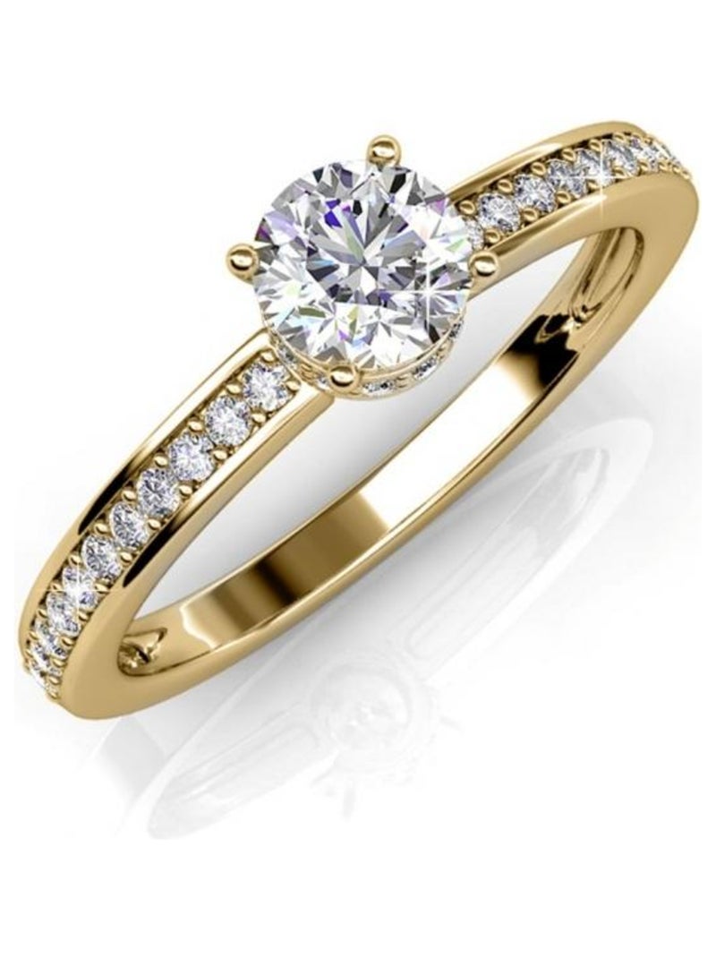 Bague Elise - Doré et Cristal Doré/or - Kiabi