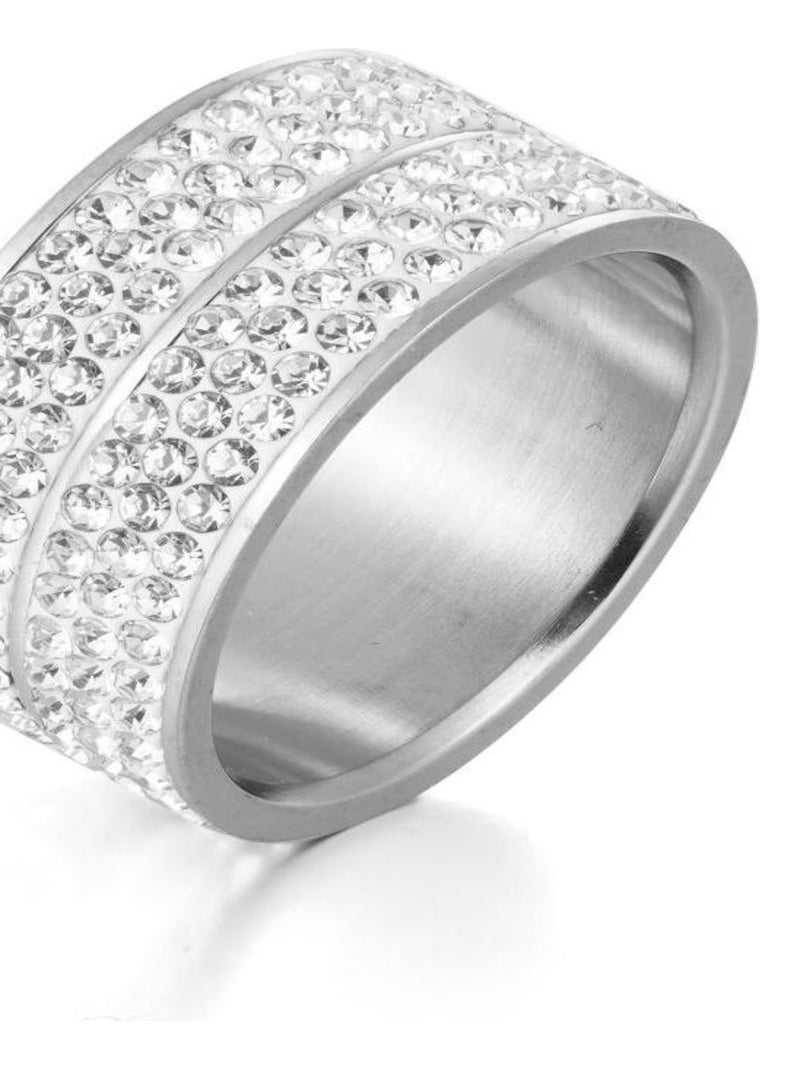 Bague Elodie - Argenté et cristal Argent - Kiabi