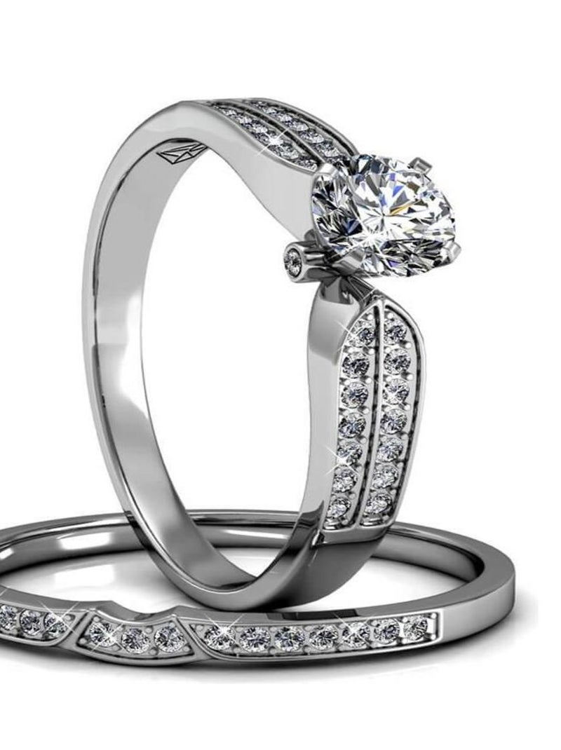Bague Empress - Argenté et Cristal Argent - Kiabi